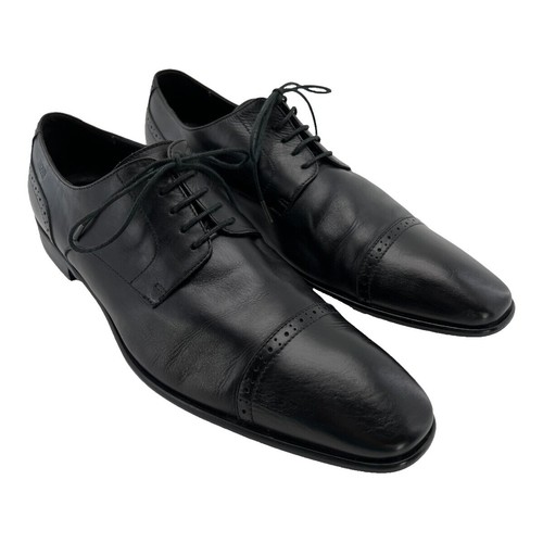 Chaussures Oxford Hugo Boss Prindo En Cuir Texturé Noir - Taille 8 (US) - Neuf Sans Emballage