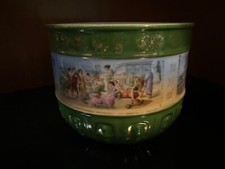 Vaso Cachepot vintage in porcellana “scene classiche” ‘900