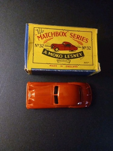Matchbox #32A Jaquar XK140 Coupe 1957 Orange/Red VN/MINT In Original B2 Box - Picture 12 of 18