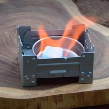 Thickened Solid Fuels Stove Small Backpacking Folding Camp Outdoor Pocket Cooker