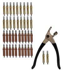 20 each C1/8  C3/16 Cleco Fasteners Made in USA w/ Pliers