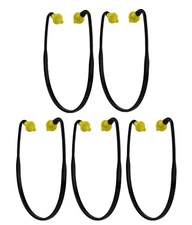 5 PACK EARPLUGS NECK BAND SHOOTING FIRING RANGE HEARING NOISE SOUND PROTECTION