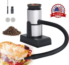Kit Ahumador Infusor para C&oacute;cteles Carne Barbacoa Queso y Verduras Plata US NEW