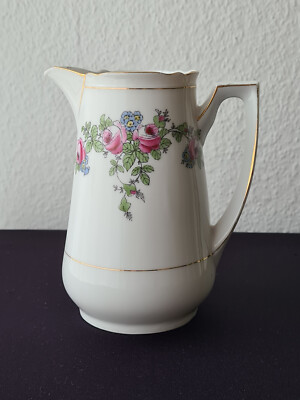 Altes Milchkännchen Schönwald P.S.A.G. Blumen Goldverzierung 1911-1927