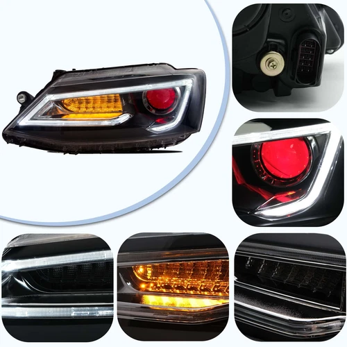 VLAND LED Headlights Fit 2011-2018 VW Jetta MK6 With Demon eye Lamp Assembly - Bild 2 von 9