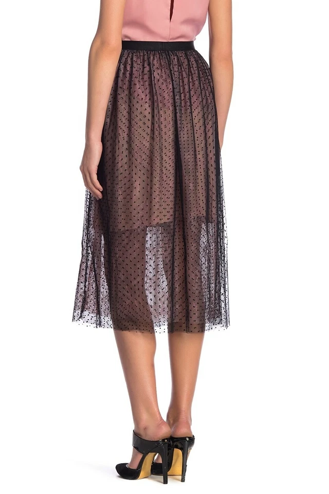 Falda de encaje rosa a lunares negra/rosa talla OnTwelfth 165464 para mujer Grande Foto 2 de 3