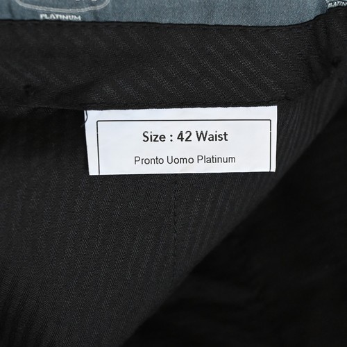 Pronto Uomo Platinum 52R 42x30 Charcoal Gray 100% Wool Mens Jacket Pants Suit - Picture 10 of 12