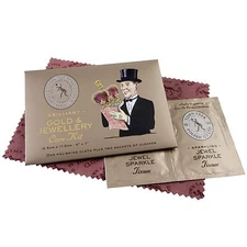 Town Talk Brilliant Gold & Jewelry Care Kit - Polishing Cloth & 2 Sachets