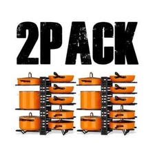 2 Pack Adjustable Pot and Pan Rack For Kitchen Organization & Storage Rack C3