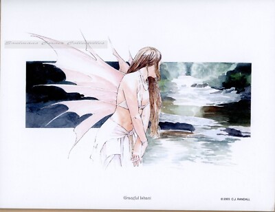 Excellent Fantasy Print GRACEFUL ISHANI by C. J. Randall Vintage Shrinkwrapped