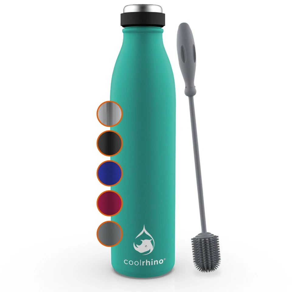 coolrhino Edelstahl Thermosflasche 500ml /1L Trinkflasche BPA frei mit Bürste - Bild 4 von 4