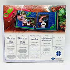 Creative Memories Scrapbook 7x7 Black  Blue 12 Sheets 24 Page Refills Protector