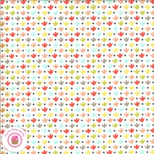 Moda HAPPY DAYS 37602 11 White Multi Tonal SHERRI & CHELSI Quilt Fabric