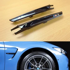 2014-2020 Side Fender Vent Dust Air Cover FOR BMW M3 F80 ABS Gloss Black Sedan