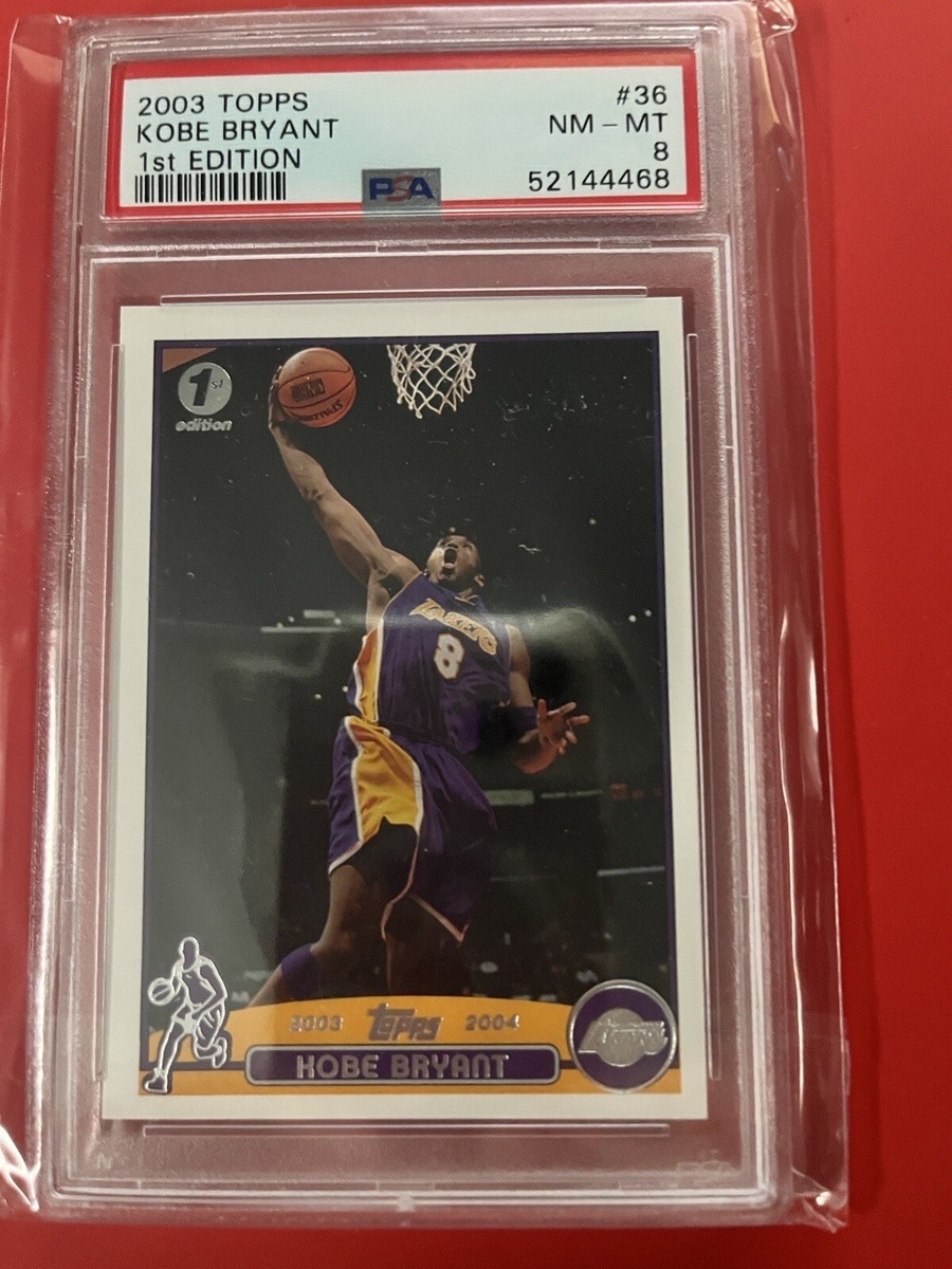 2003 Kobe Bryant Topps 1st Edition PSA NM-MT Mint Lakers