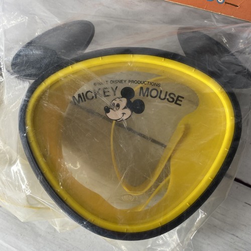 Vtg 1970's Disney Mickey Mouse Swim Mask Yellow with Ears IDEAL Toy Corp SEALED - Picture 4 of 10