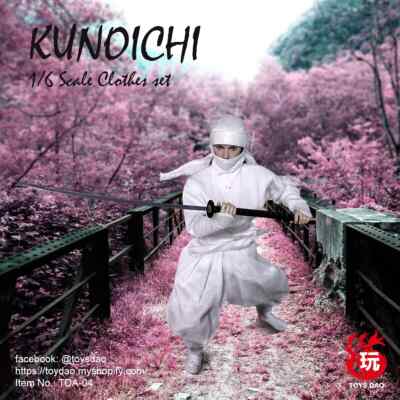 Toys Dao 1/6 Female Ninja Kunoichi Clothes Set in White [TD-04A