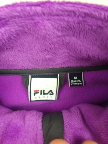 Women's Pink & Gray Fila Sport Fleece Zip Up Jacket Size M - Picture 2 of 3