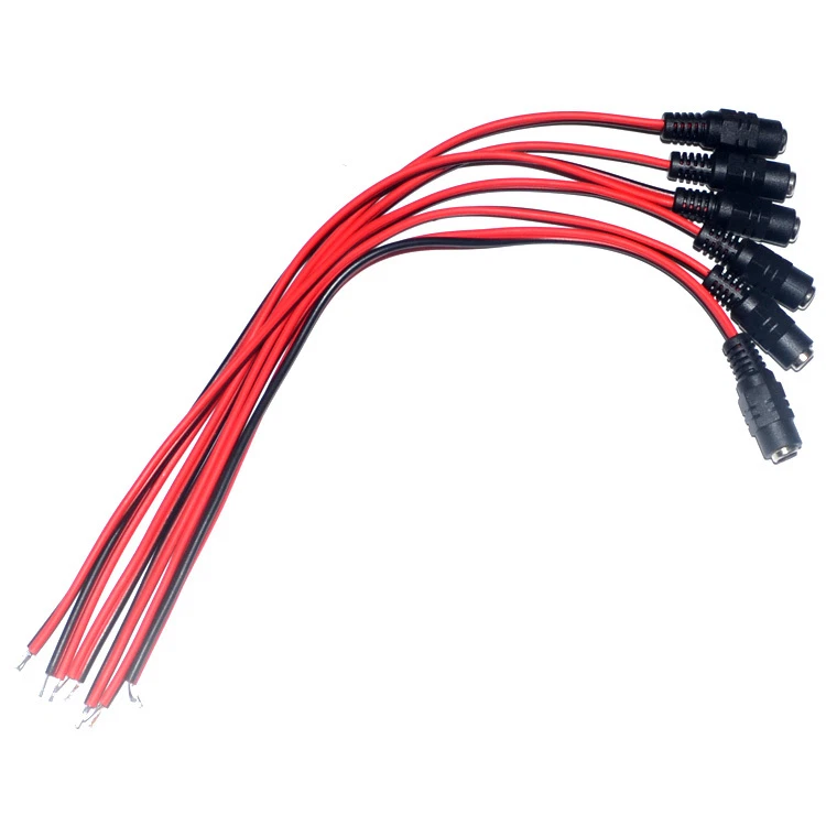 10pcs 5.5*2.1mm 30cm 12V DC Power Adapter Female Cable Camera Power Connector - Image 3 of 4