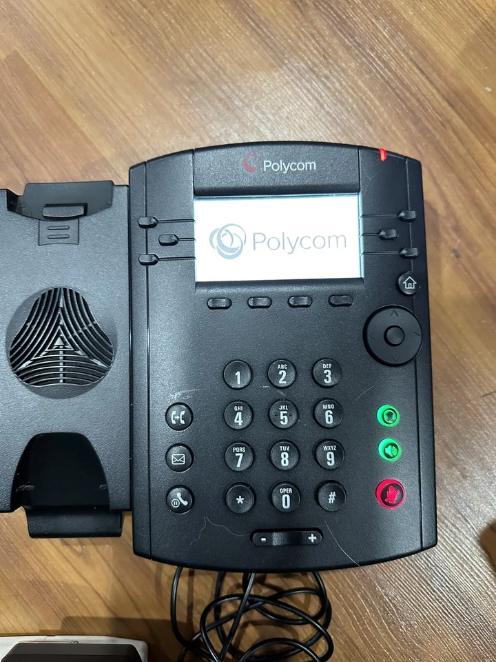 Lote 10 teléfonos VoIP de escritorio Polycom VVX310 con soportes, teléfonos, cables y adaptadores Foto 2 de 4