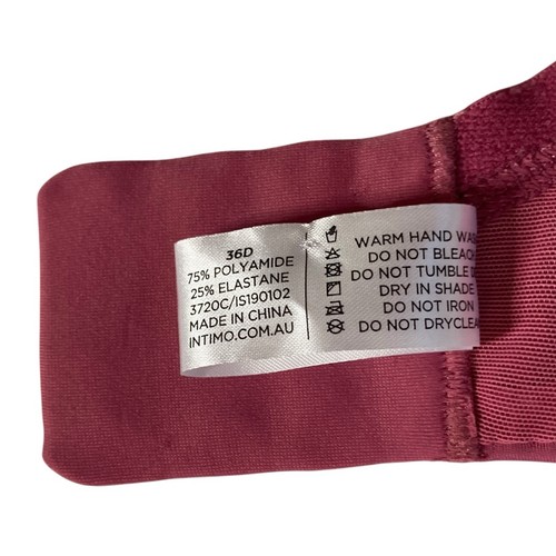 Intimo Smooth Miracle T-Shirt Bra Sz 14D 36D Underwire Padded 3 Hook 3720 Pink - Picture 9 of 10