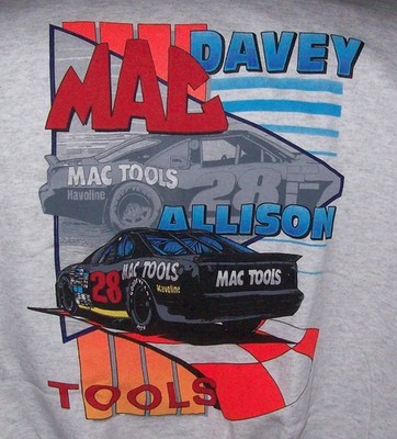Original Vintage 2XL Davey Allison SWEATSHIRT - Mac Tools #28