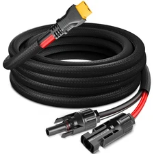 12AWG-10ft Advanced Solar to XT60 Charging Cable,Redesign Solar Panel Connect...