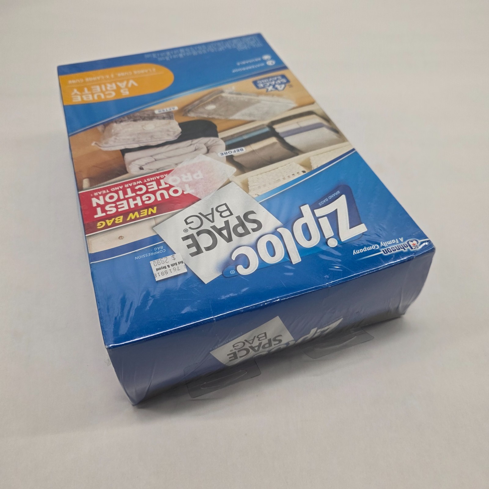 Ziplock Space Bag 5 Cube Variety - 2 Large and 3 XL - NEW