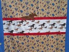 "Hired Hand" Flannel Quilt Top - Horses and Native Print Animals — photo 2