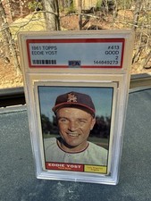 1961 Topps #413 Eddie Yost Los Angeles Angels Exclusive HOF PSA 2 Good