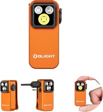 Olight Oclip Pro S Multifunctional EDC Clip Light, 600Lm White, UV, RGB Orange
