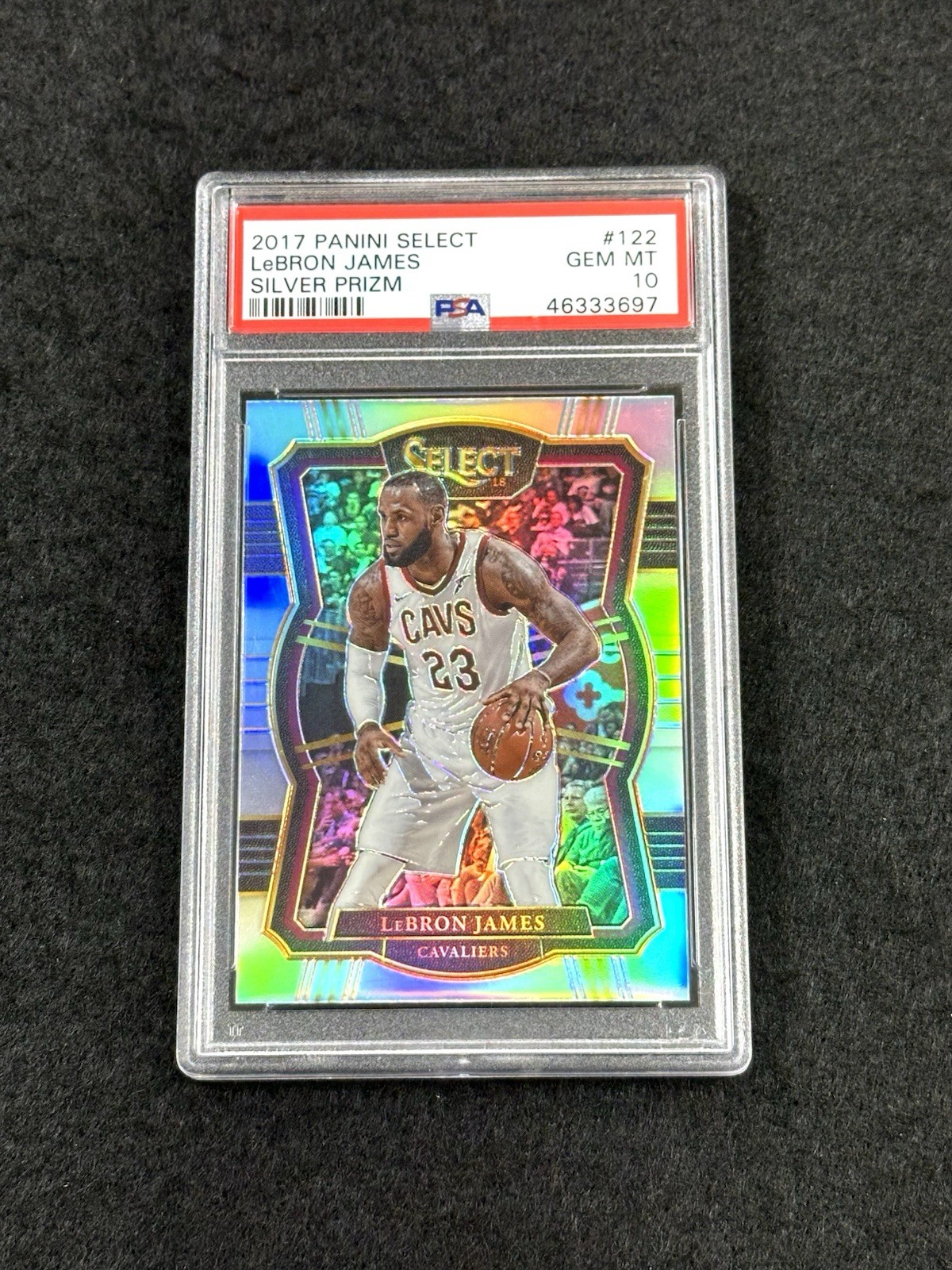 2017 Panini Select LeBron James Silver Prizm SP #122 Cavaliers PSA 10 - POP 51