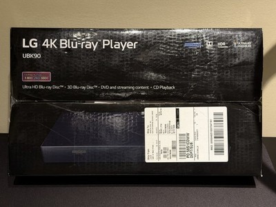 LG UBK90 4K UHD Blu-ray Disc Player w/ Dolby Vision + Remote CIB Complete in Box