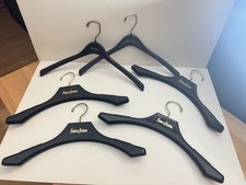 Neiman Marcus MCM Hollywood Regency Black Suit Fur Coat Clothes Hangers 6