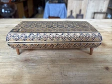 Antique Straw Inl Box - Nice Condition - 20cm