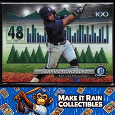 Gabriel Gonzalez 2024 Bowman Bowman Scouts Top 100 #BTP-48 Seattle Mariners
