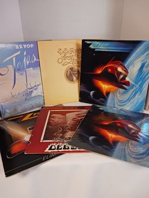 ZZ TOP 6X VINYL LP LOT DEGUELLO ELIMINATOR First Tejas  AFTERBURNER X2