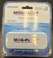 MAG-FLOAT GLASS FLOATING MAGNET AQUARIUM CLEANER MEDIUM FLOAT-125