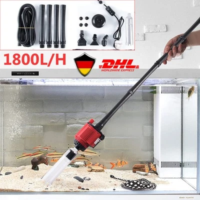 MARKENLOS Elektrisch-Aquarium Mulmsauger,Schlammsauger Sand Kies Bodenreiniger Staubsauger