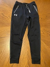 Under Armour Sweatpants Kids Boys Size Medium Pockets Zip Logo