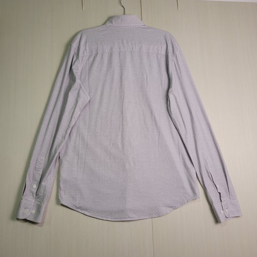 Buttercloth Shirt Mens Medium Gray Polka Dot Flip Cuff Regular Fit Long Sleeve - Picture 6 of 8