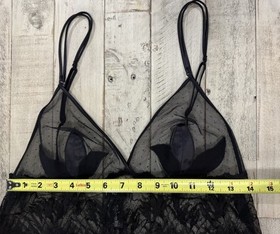 La Perla Silk & Lace Black Lingerie Chemise Gown (Sz 3) Med Babydoll Made Italy