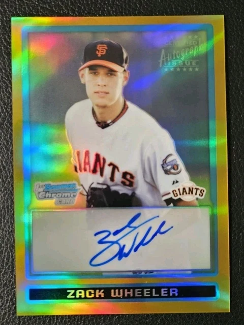 2009 Bowman Chrome Draft Zack Wheeler Gold Refractor Auto #46/50