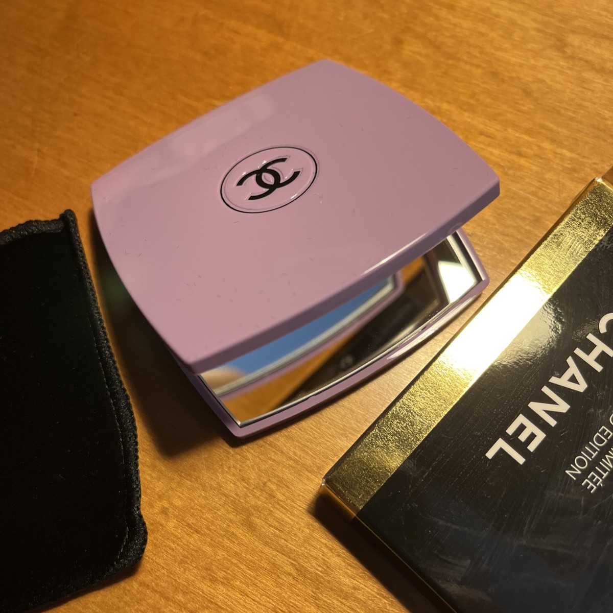 NIB Chanel Compact Mirror Duo 135 Immortelle Purple Mirror Double