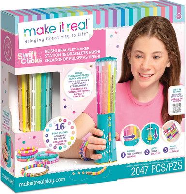 : Swift Clicks - Heishi Bracelet Maker - 2047Pc, DIY Jewelry Craft Kit, Design &