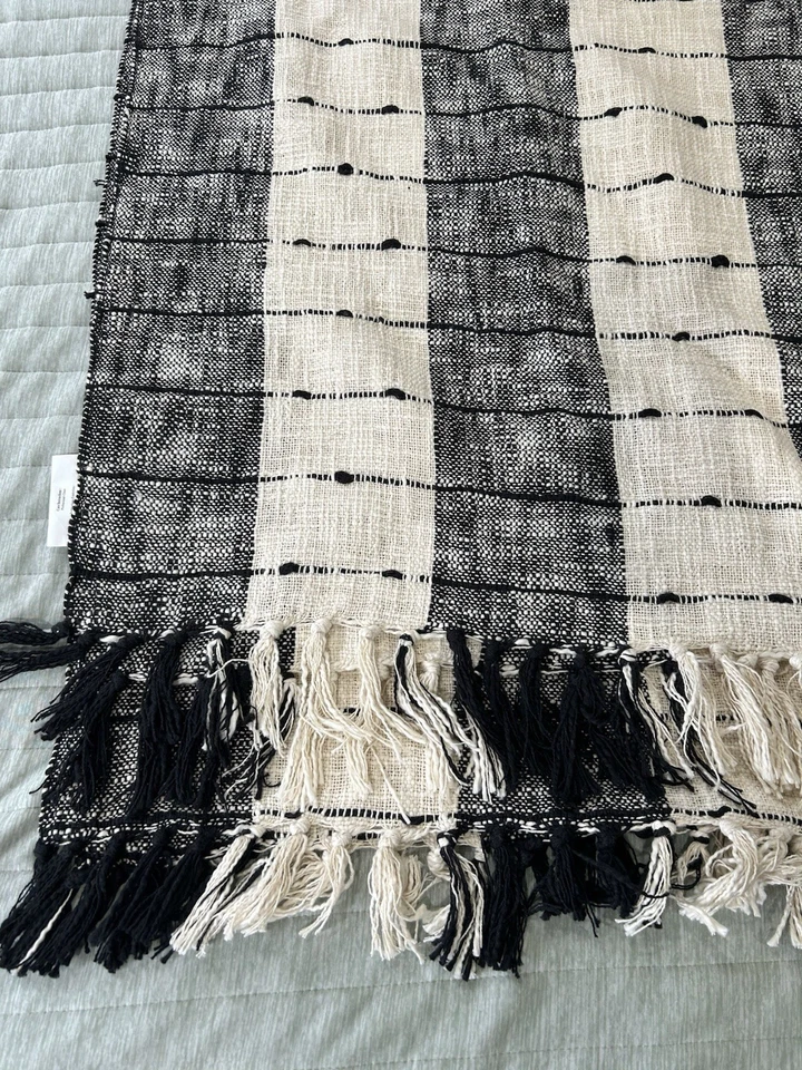 50x60 In, Boho Blanket Black/white Urban86, Decorative Throw, - Image 2 of 4