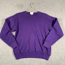 Vintage Lee Sweatshirt Mens Large Purple Heavyweight Crewneck Pullover USA 90s