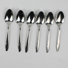 Oneida Silver Oneidacraft Profile Stainless Pattern 6-Piece Oval Soup Spoons