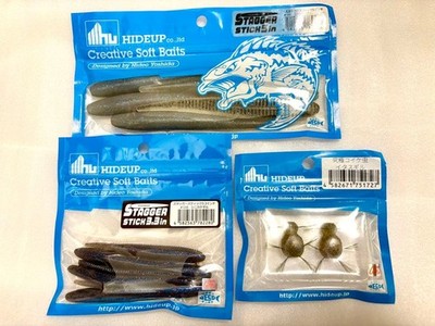 HIDEUP Stagger Stick Ultimate Coike Worm 3-Pack JDM Premium Bass Lure Japan