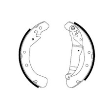 Bremsbackensatz hinten für Opel Astra F T92 G F70 T98 F35 H A04 Vectra | 244567